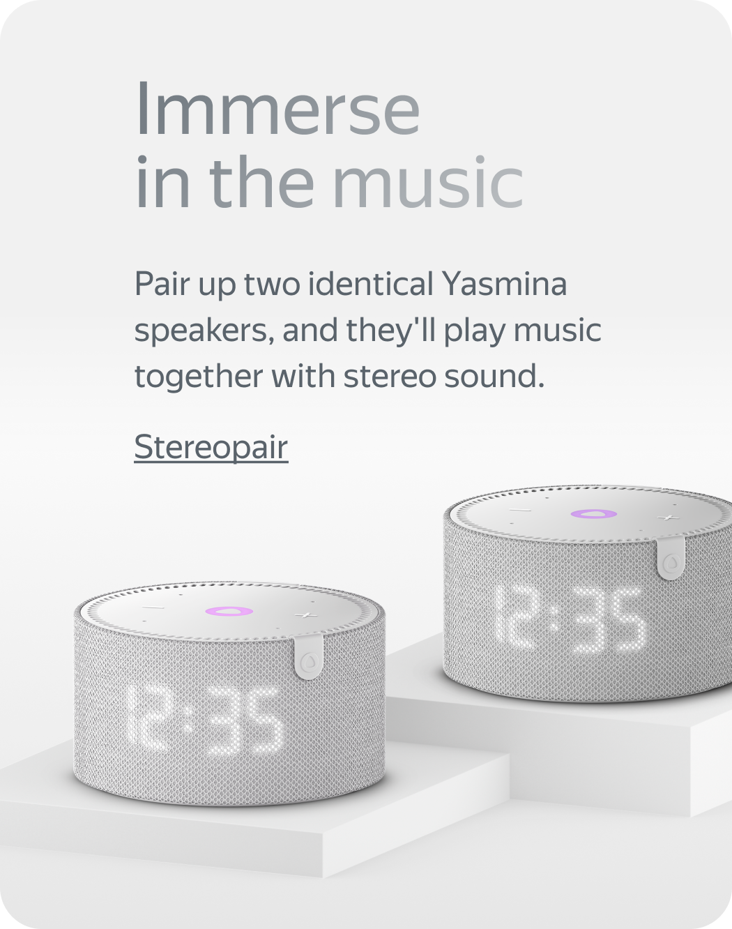 Immerse in the music. Stereopair.